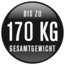 Gesamtgewicht bis 170kg