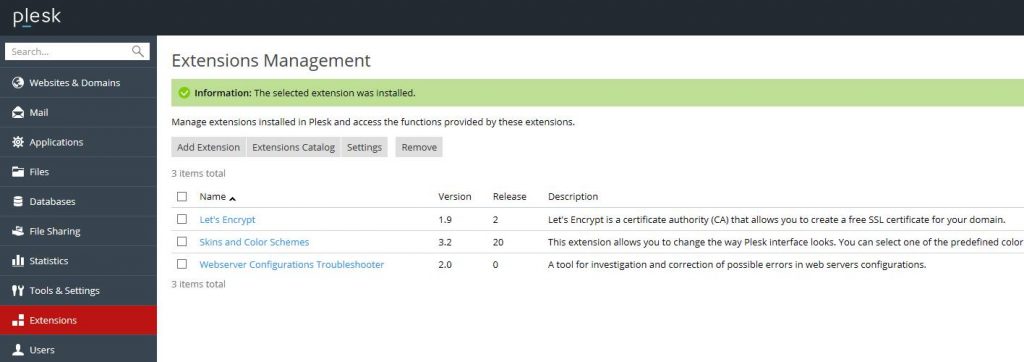 1.3 Let&#039;s Encrypt installiert
