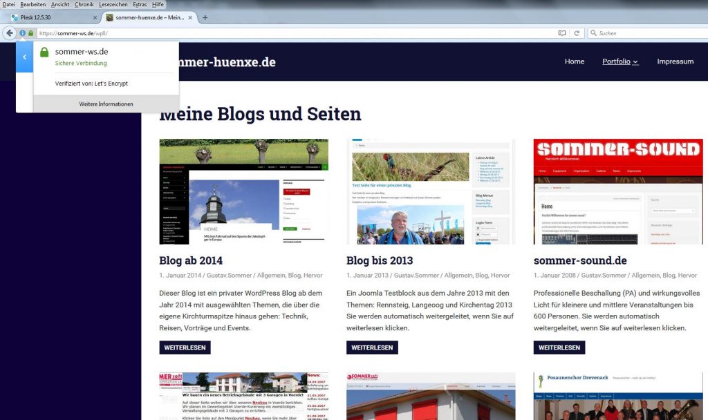 Bild Meine Blogs und Seiten
